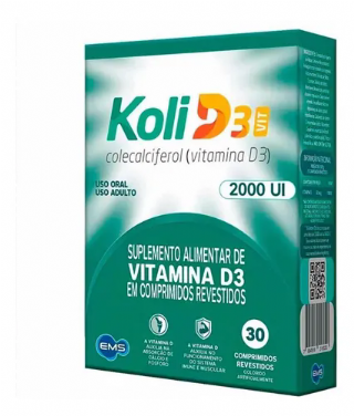 Koli D3 2.000Ui Com 30 Comprimidos Revestidos
