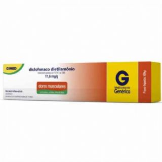 Diclofenaco Dietilamnio 11,6mg/g Genrico Cimed 60g Gel